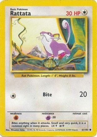 Rattata 061/102 - Unlimited Base Set