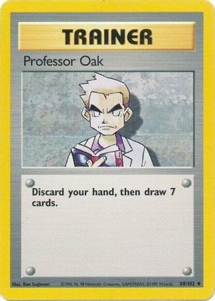 Professor Oak 088/102 - Unlimited Base Set