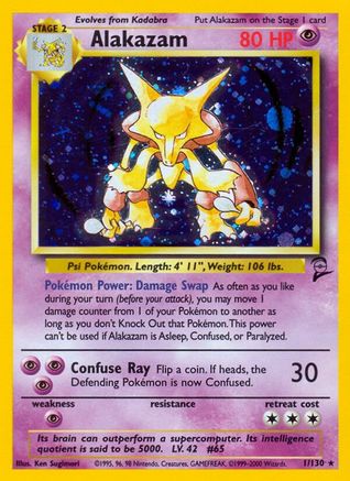 Alakazam 001/130 - Holofoil Base Set 2