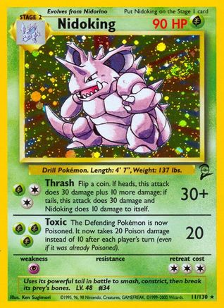 Nidoking 011/130 - Holofoil Base Set 2