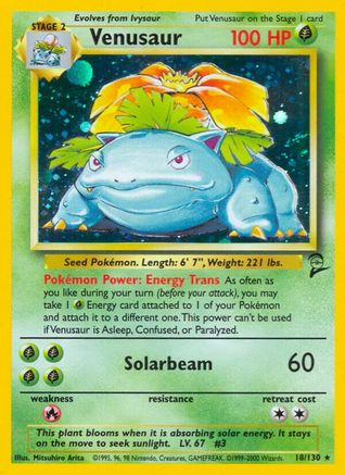 Venusaur 018/130 - Holofoil Base Set 2