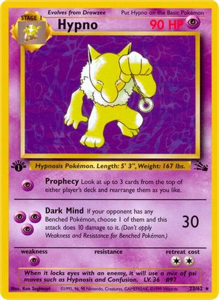 Hypno 023/62 - 1st Edition Fossil