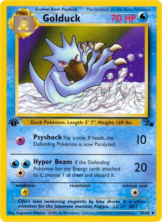 Golduck 035/62 - 1st Edition Fossil