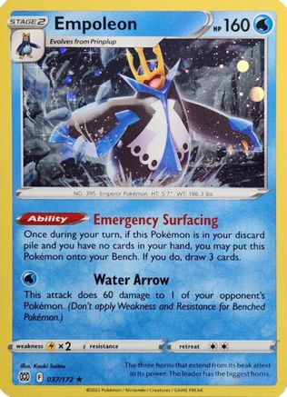 Empoleon (Cosmos Holo) 037/172  - Holofoil Miscellaneous Cards & Products