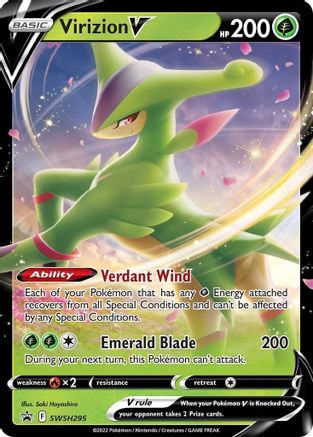 Virizion V SWSH295  - Holofoil SWSH Sword & Shield Promo Cards