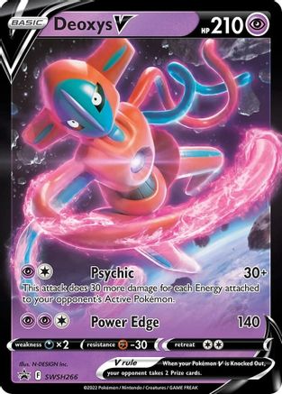 Deoxys V SWSH266  - Holofoil SWSH Sword & Shield Promo Cards