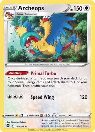 Archeops 147/195 - Holofoil Silver Tempest