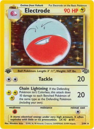 Electrode 002/64 - 1st Edition Holofoil Jungle