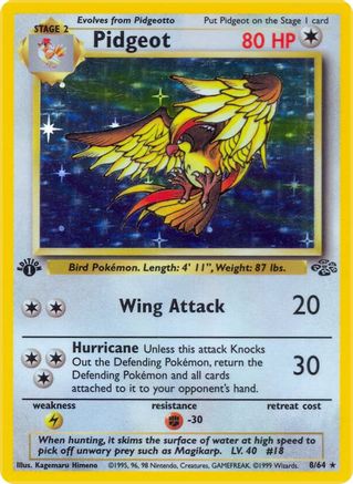 Pidgeot 008/64 - 1st Edition Holofoil Jungle