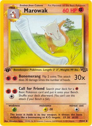 Marowak 039/64 - 1st Edition Jungle