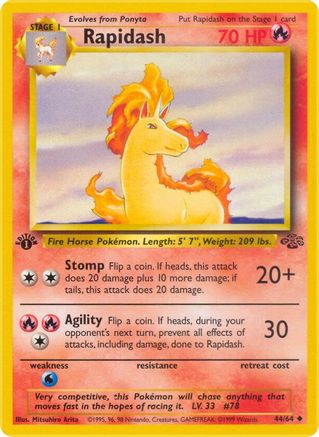 Rapidash 044/64 - 1st Edition Jungle