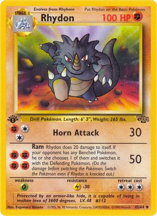 Rhydon 045/64 - 1st Edition Jungle
