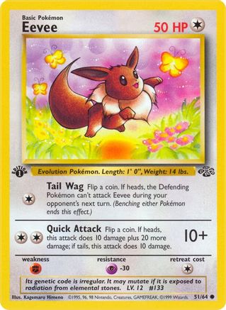 Eevee 051/64 - 1st Edition Jungle