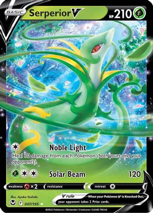 Serperior V 007/195 - Holofoil Silver Tempest