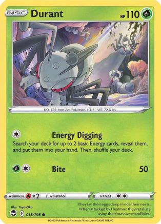 Durant 013/195 - Reverse Holofoil Silver Tempest
