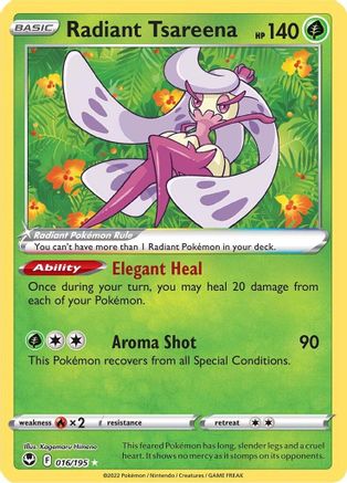 Radiant Tsareena 016/195 - Holofoil Silver Tempest