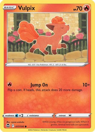 Vulpix 017/195 - Reverse Holofoil Silver Tempest