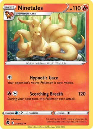 Ninetales 018/195 - Reverse Holofoil Silver Tempest