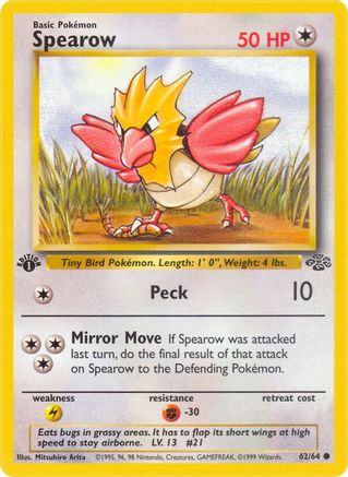 Spearow 062/64 - 1st Edition Jungle