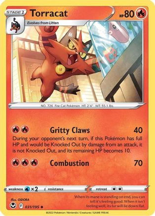Torracat 031/195 - Reverse Holofoil Silver Tempest