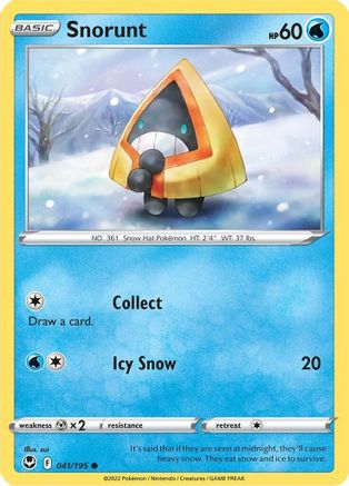 Snorunt 041/195 - Reverse Holofoil Silver Tempest