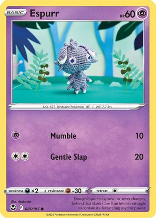Espurr 081/195 - Reverse Holofoil Silver Tempest