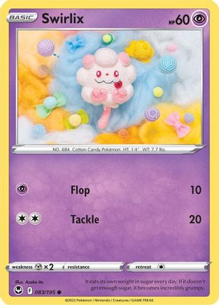 Swirlix 083/195 - Reverse Holofoil Silver Tempest