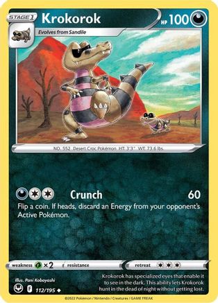 Krokorok 112/195 - Reverse Holofoil Silver Tempest