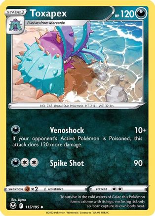 Toxapex 115/195 - Reverse Holofoil Silver Tempest