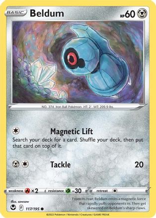 Beldum 117/195 - Reverse Holofoil Silver Tempest