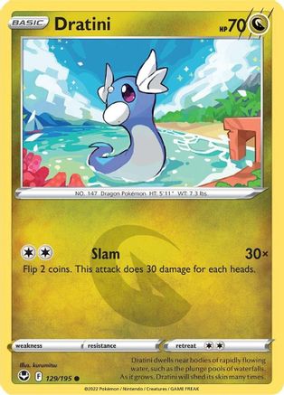 Dratini 129/195 - Reverse Holofoil Silver Tempest
