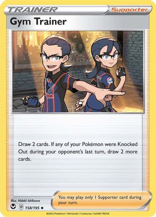 Gym Trainer 158/195 - Reverse Holofoil Silver Tempest