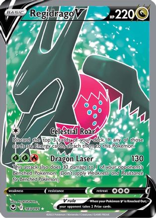 Regidrago V (Full Art) 183/195 - Holofoil Silver Tempest