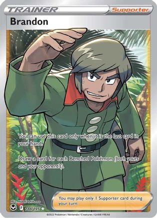 Brandon (Full Art) 188/195 - Holofoil Silver Tempest