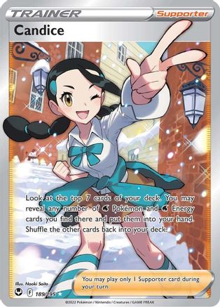 Candice (Full Art) 189/195 - Holofoil Silver Tempest