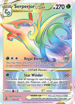 Serperior VSTAR (Secret) 196/195 - Holofoil Silver Tempest
