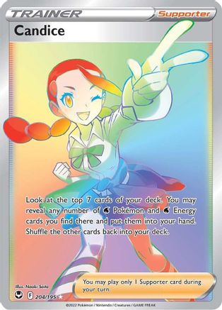 Candice (Secret) 204/195 - Holofoil Silver Tempest