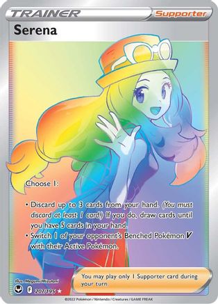 Serena (Secret) 207/195 - Holofoil Silver Tempest