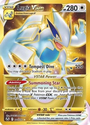 Lugia VSTAR (Secret) (211) (Secret) 211/195 - Holofoil Silver Tempest
