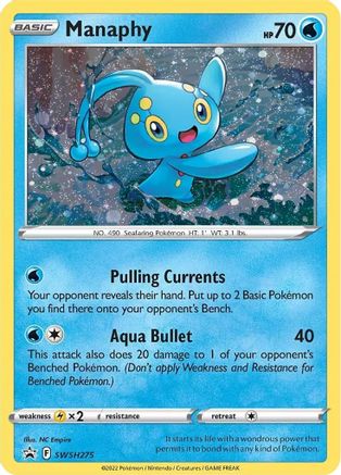 Manaphy SWSH275  - Holofoil SWSH Sword & Shield Promo Cards