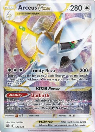 Arceus VSTAR (Metal Card) 123/172  - Holofoil Miscellaneous Cards & Products
