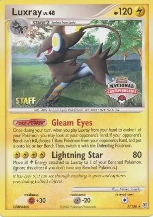 Luxray (National Championships) [Staff] 007/130  League & Championship Cards