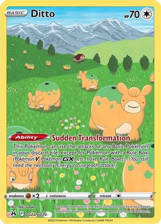 Ditto GG22/GG70  - Holofoil Crown Zenith Galarian Gallery