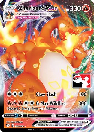 Charizard VMAX 020  - Holofoil Prize Pack Series Cards