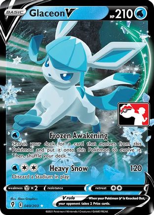 Glaceon V 040  - Holofoil Prize Pack Series Cards
