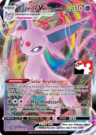 Espeon VMAX 065  - Holofoil Prize Pack Series Cards