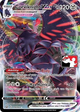 Corviknight VMAX 110  - Holofoil Prize Pack Series Cards