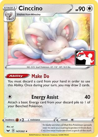Cinccino 147  - Holofoil Prize Pack Series Cards