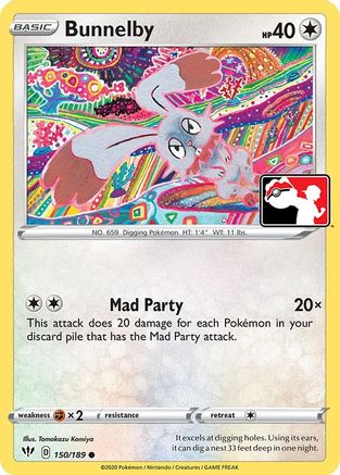 Bunnelby 150  - Holofoil Prize Pack Series Cards