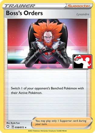 Boss's Orders 058/072  - Holofoil Prize Pack Series Cards